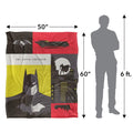Black-Red-Yellow - Pack Shot - Batman Silky Icons Soft Touch Blanket
