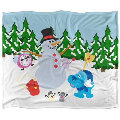 Multicoloured - Front - Blue´s Clues Silky Landscape Blue Winter Supersoft Blanket