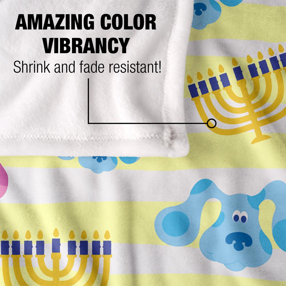 Multicoloured - Lifestyle - Blue´s Clues Silky Patterned Blue Hanukkah Supersoft Blanket