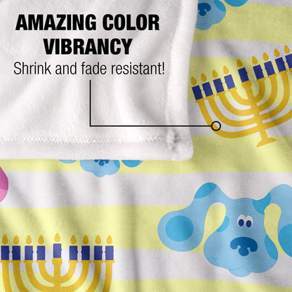 Multicoloured - Lifestyle - Blue´s Clues Silky Patterned Blue Hanukkah Supersoft Blanket