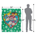 Multicoloured - Pack Shot - Rugrats Silky Group Christmas Supersoft Blanket