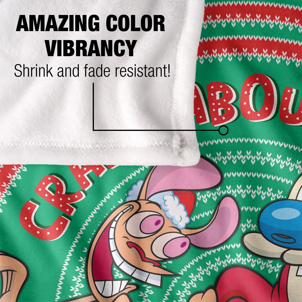 Multicoloured - Lifestyle - Ren & Stimpy Crazy About Christmas Silky Supersoft Blanket