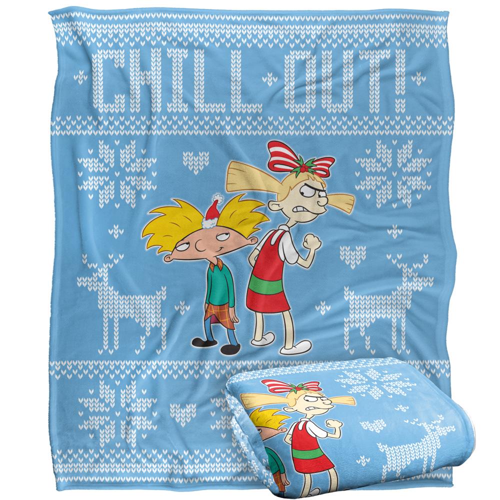 Multicoloured - Back - Ren & Stimpy Chill Out Silky Supersoft Blanket