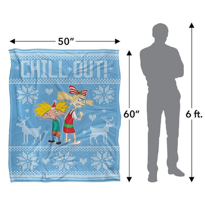 Multicoloured - Pack Shot - Ren & Stimpy Chill Out Silky Supersoft Blanket