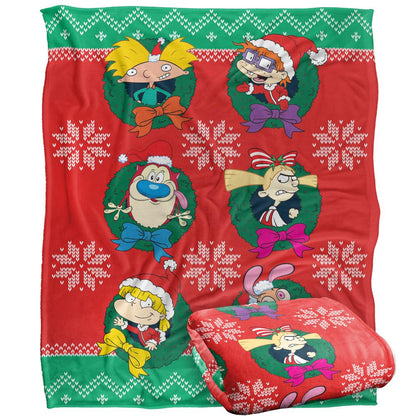 Multicoloured - Back - Nickelodeon 90´S Combo Silky Characters Supersoft Blanket