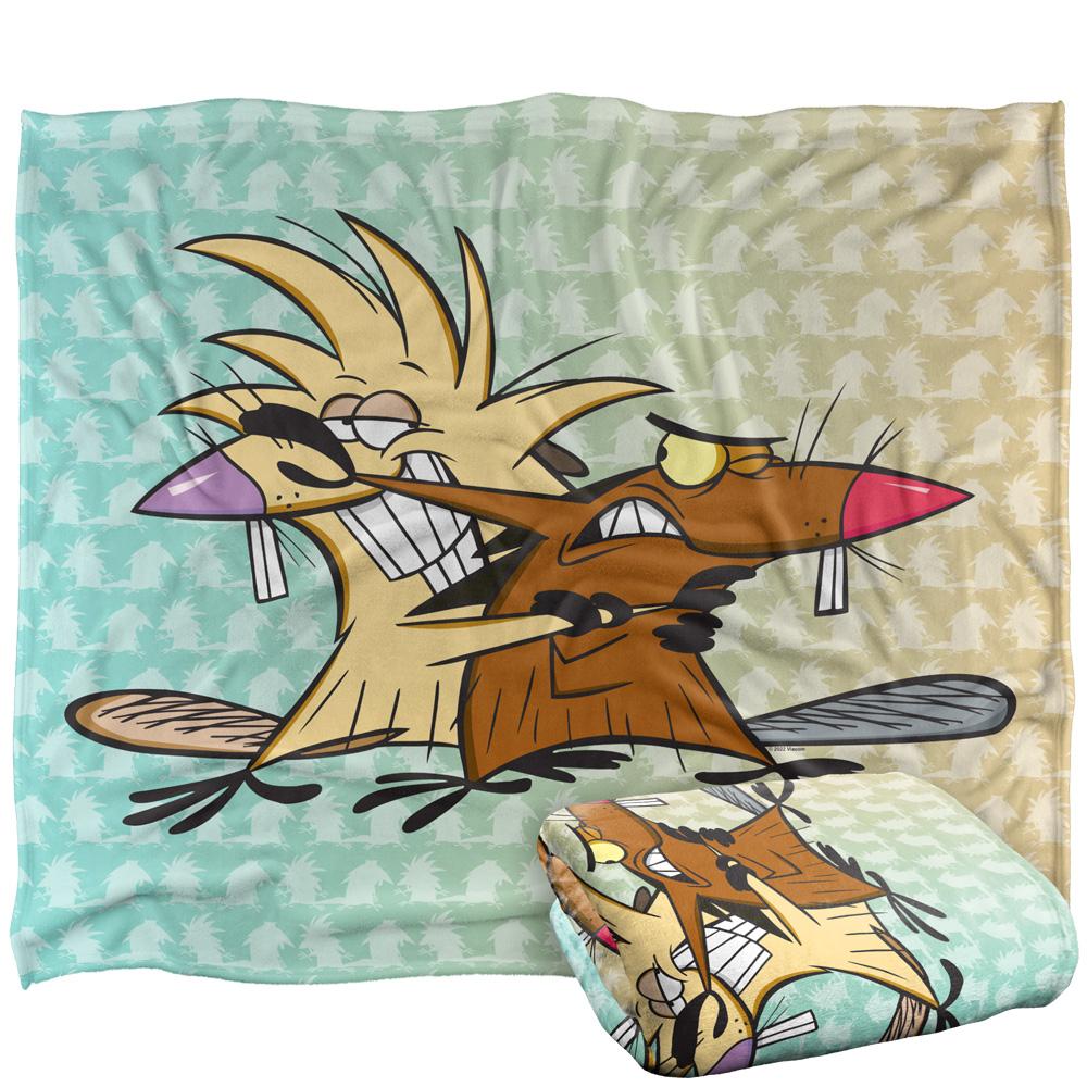 Multicoloured - Back - The Angry Beavers Silky Supersoft Blanket