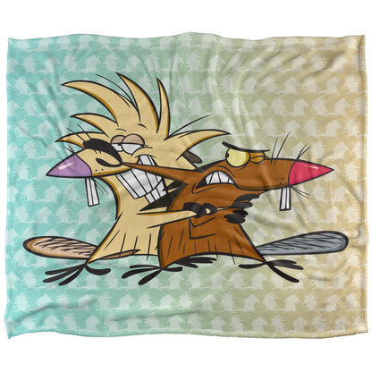 Multicoloured - Front - The Angry Beavers Silky Supersoft Blanket
