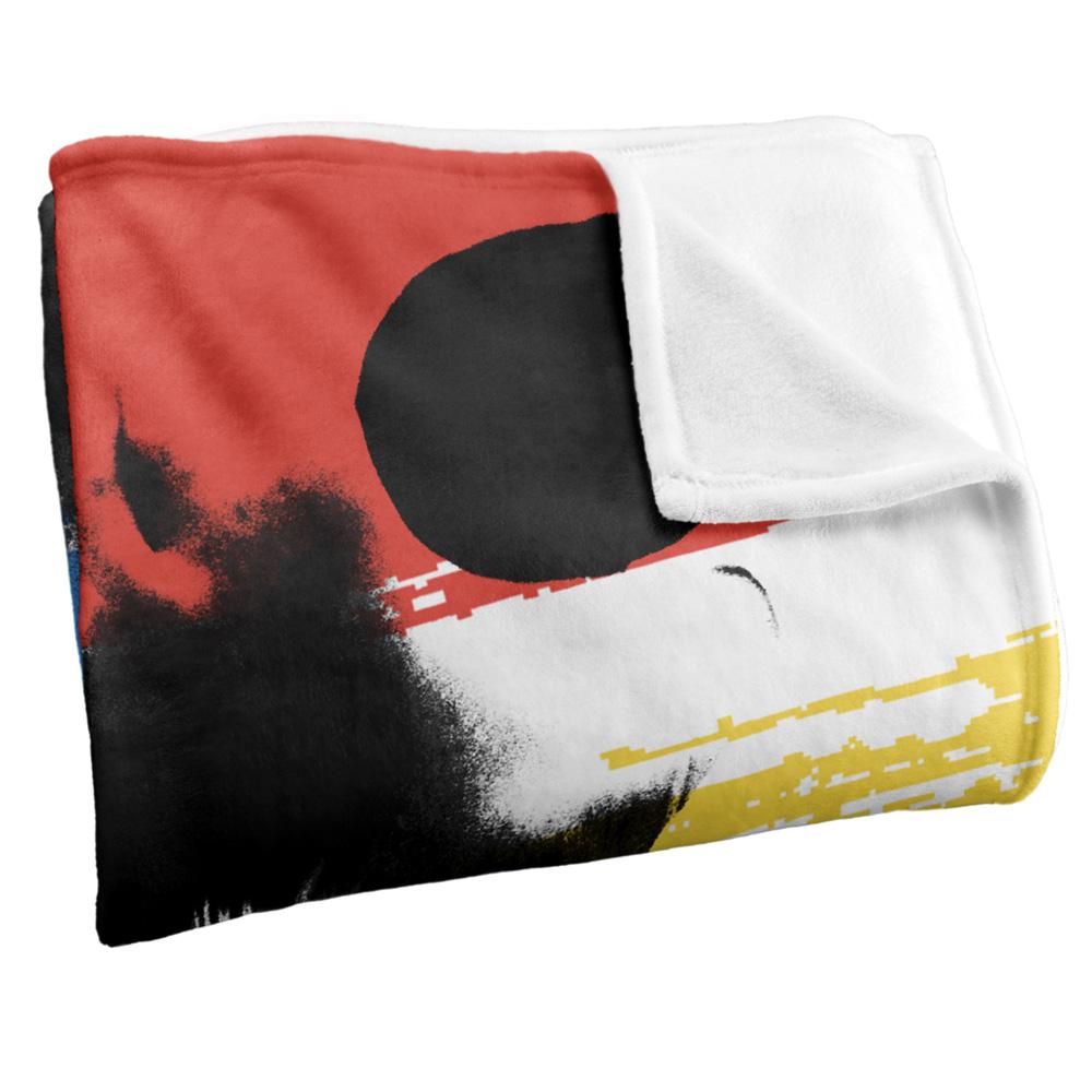 Multicoloured - Side - The Police Silky Stripes Supersoft Blanket