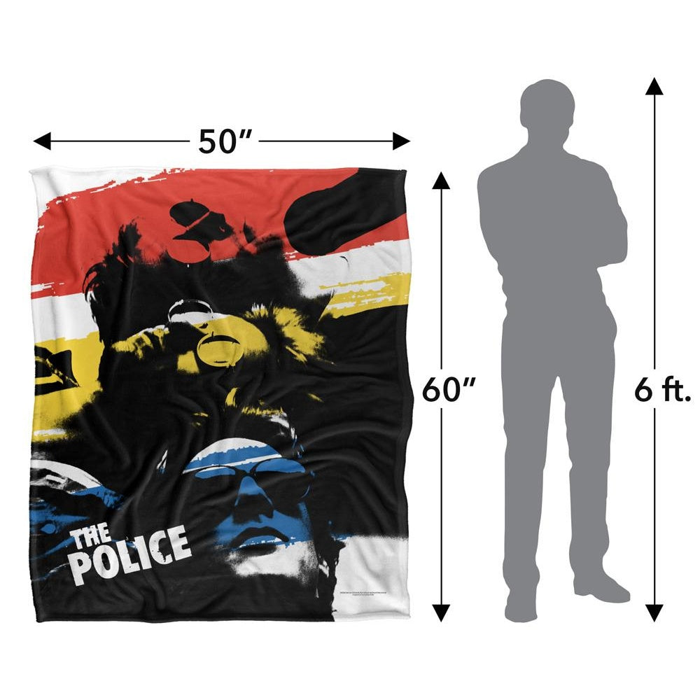 Multicoloured - Pack Shot - The Police Silky Stripes Supersoft Blanket