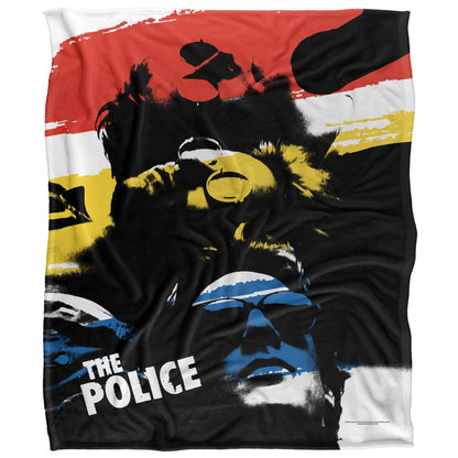 Multicoloured - Front - The Police Silky Stripes Supersoft Blanket
