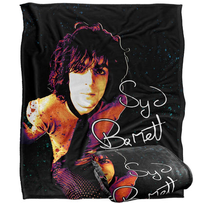 Multicoloured - Back - Syd Barrett Silky Splatter Supersoft Blanket