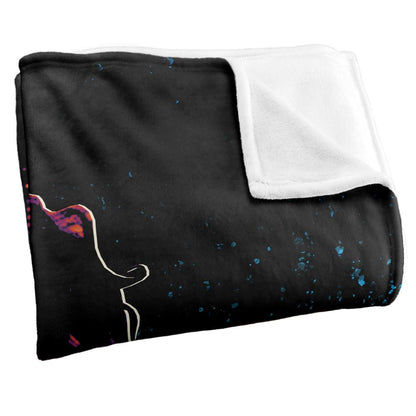 Multicoloured - Side - Syd Barrett Silky Splatter Supersoft Blanket