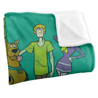 Multicoloured - Side - Scooby Doo Silky Gang Supersoft Blanket