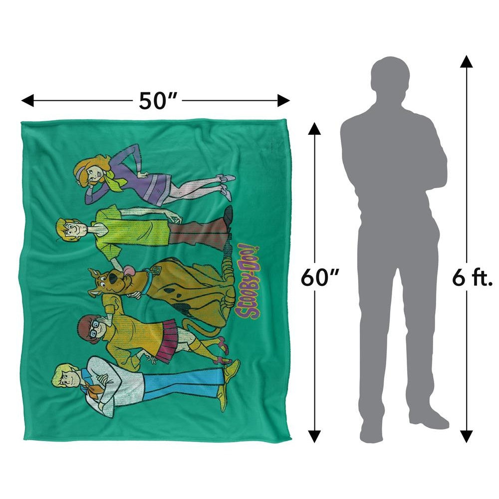 Multicoloured - Pack Shot - Scooby Doo Silky Gang Supersoft Blanket