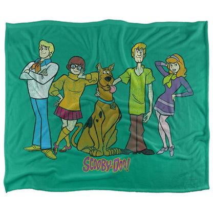 Multicoloured - Front - Scooby Doo Silky Gang Supersoft Blanket