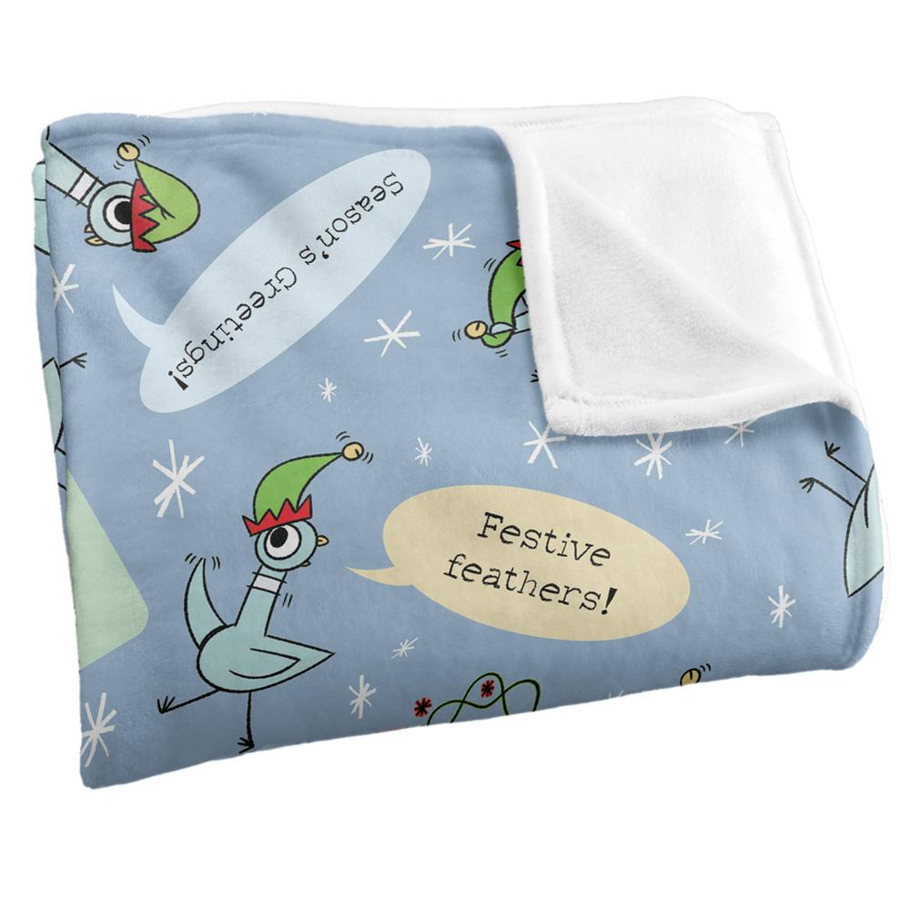 Multicoloured - Side - The Pigeon Dont Let Drive The Joy Silky Sleigh Supersoft Blanket