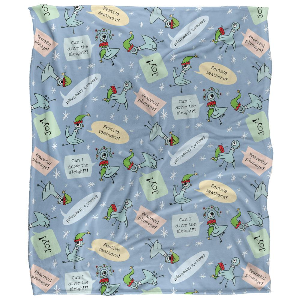 Multicoloured - Front - The Pigeon Dont Let Drive The Joy Silky Sleigh Supersoft Blanket