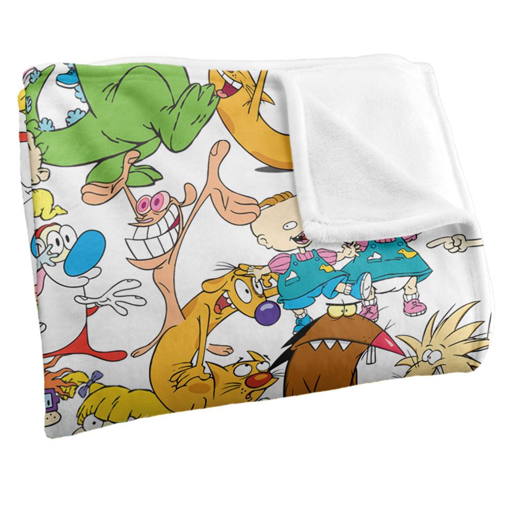 Multicoloured - Side - Nickelodeon Silky Collage Supersoft Blanket