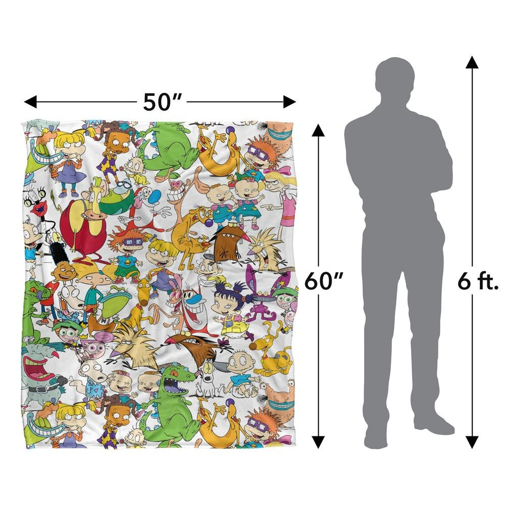 Multicoloured - Lifestyle - Nickelodeon Silky Collage Supersoft Blanket