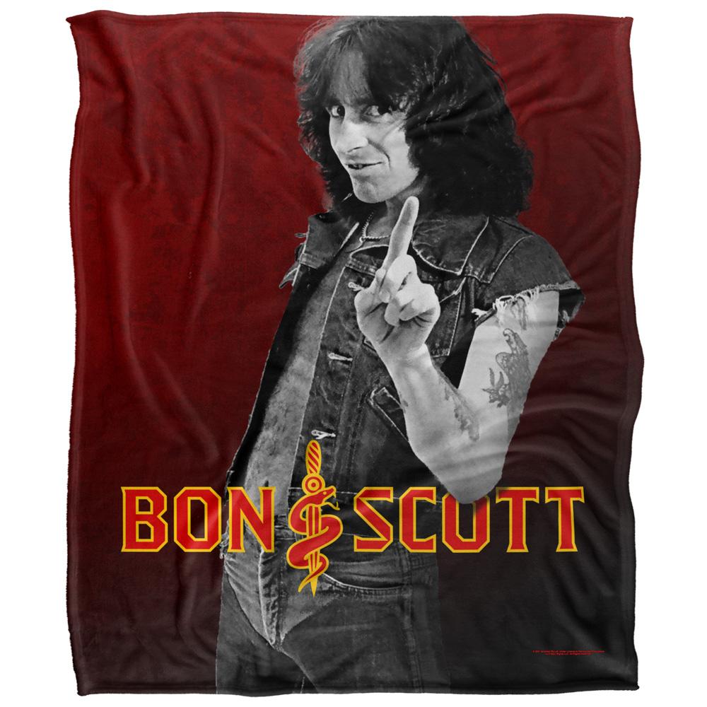 Multicoloured - Front - Bon Scott Silky Logo Supersoft Blanket