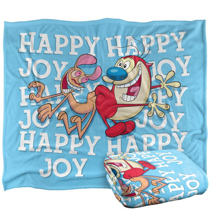 Multicoloured - Back - Ren & Stimpy Happy Happy Joy Joy Silky Supersoft Blanket