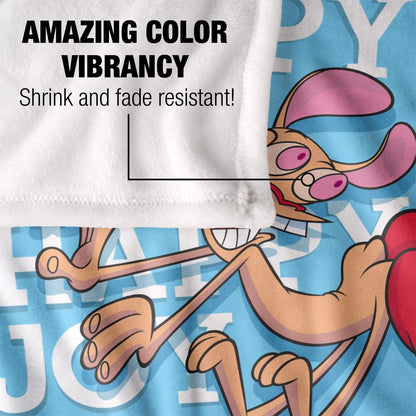 Multicoloured - Lifestyle - Ren & Stimpy Happy Happy Joy Joy Silky Supersoft Blanket