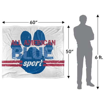 Multicoloured - Pack Shot - Blue´s Clues All American Blue Sport Silky Supersoft Blanket