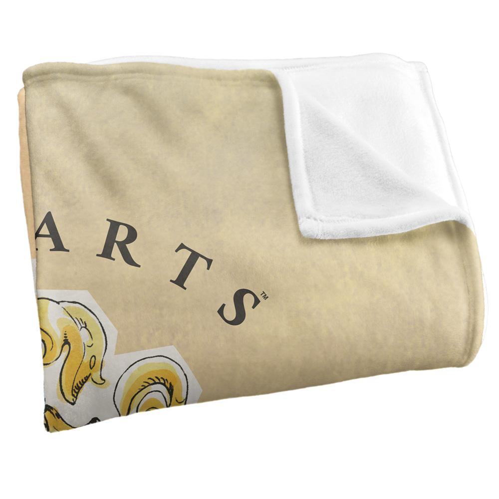 Multicoloured - Side - Harry Potter Silky Hogwarts Crest Supersoft Blanket