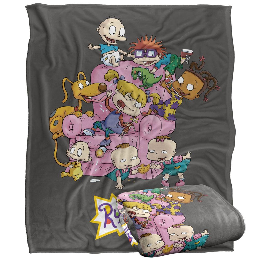 Multicoloured - Back - Rugrats Silky Chair Supersoft Blanket