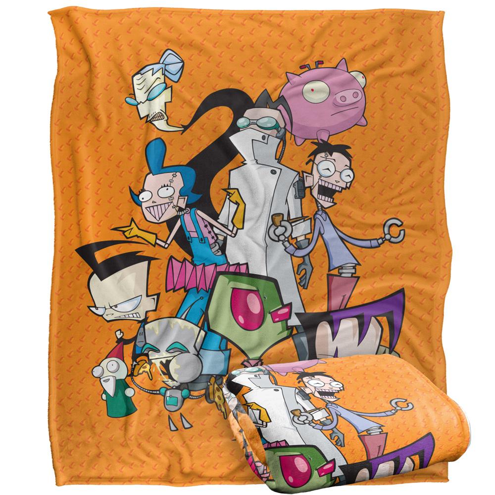 Multicoloured - Back - Invader Zim Silky Group Supersoft Blanket
