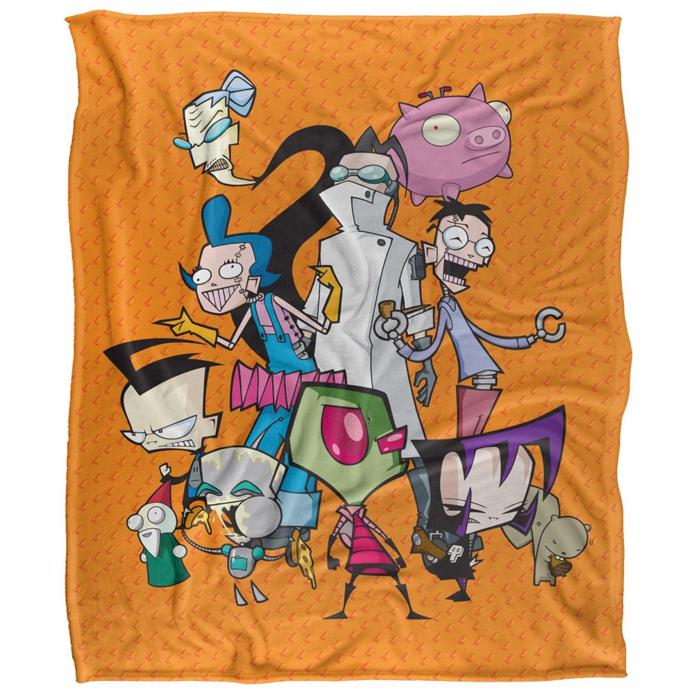 Multicoloured - Front - Invader Zim Silky Group Supersoft Blanket