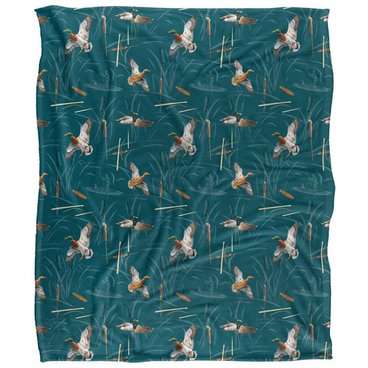 Multicoloured - Front - JQ Licensing Bs-Jp Silky Ducks Hunting Supersoft Blanket