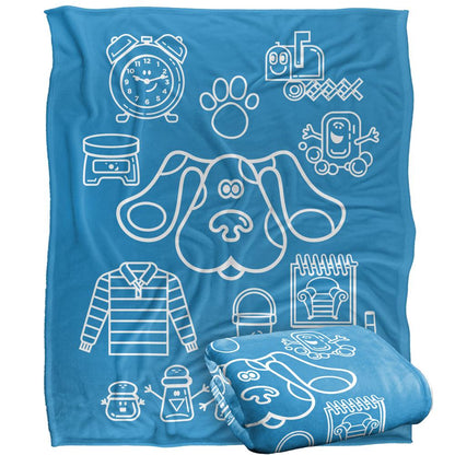 Multicoloured - Back - Blue´s Clues Silky Collage Supersoft Blanket