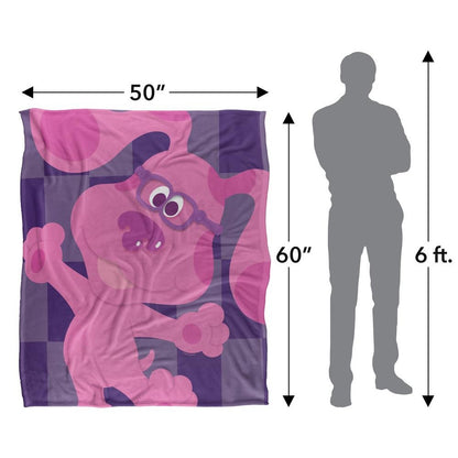 Multicoloured - Pack Shot - Blue´s Clues Silky Magenta Supersoft Blanket