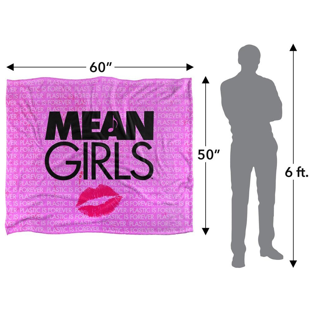 Multicoloured - Pack Shot - Mean Girls Plastic Forever Silky Logo Supersoft Blanket