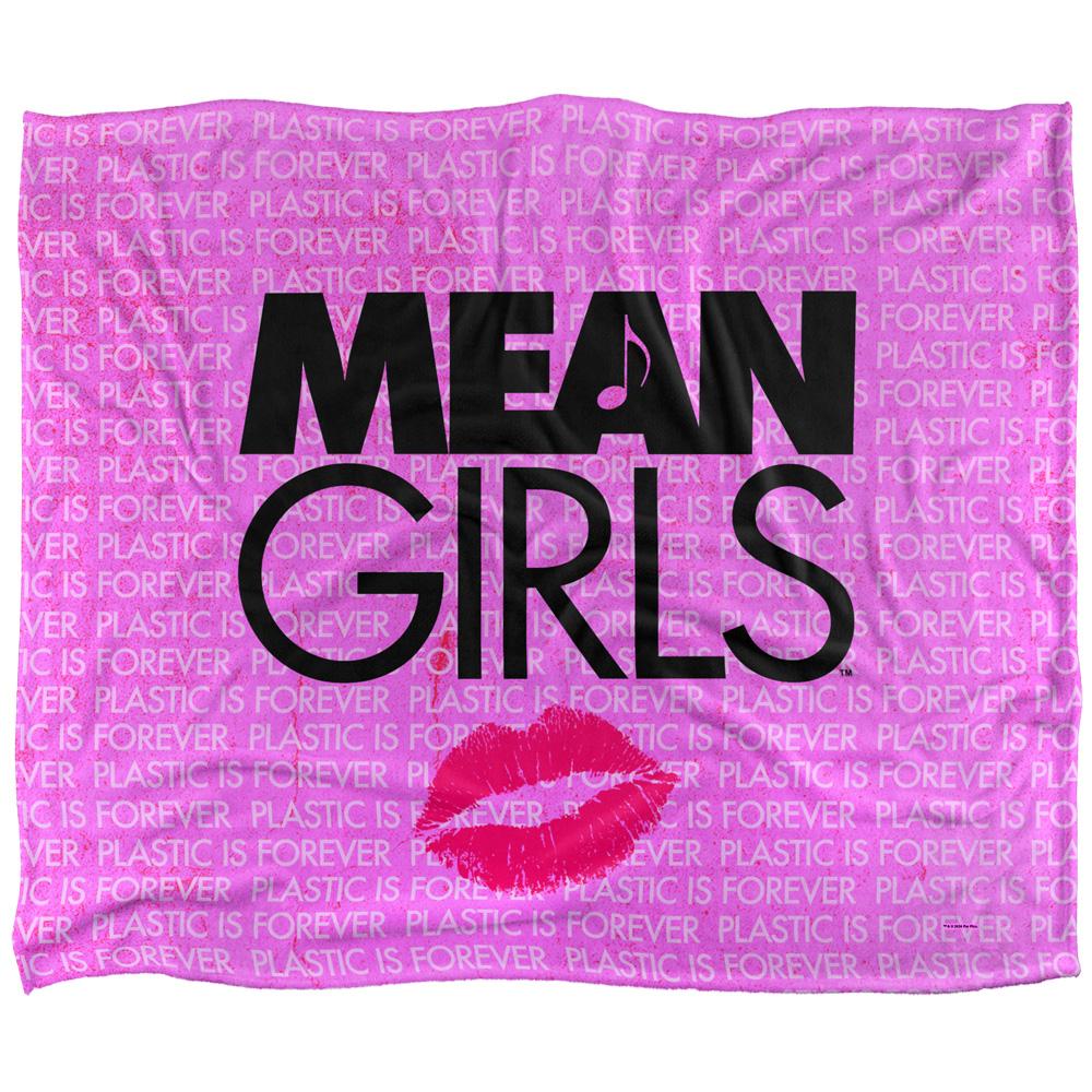 Multicoloured - Front - Mean Girls Plastic Forever Silky Logo Supersoft Blanket