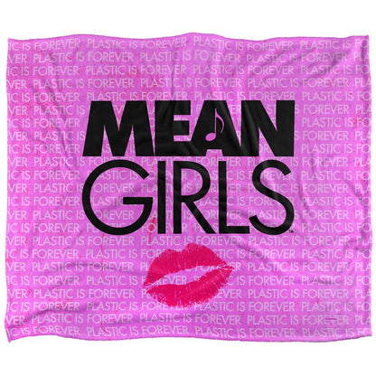 Multicoloured - Front - Mean Girls Plastic Forever Silky Logo Supersoft Blanket