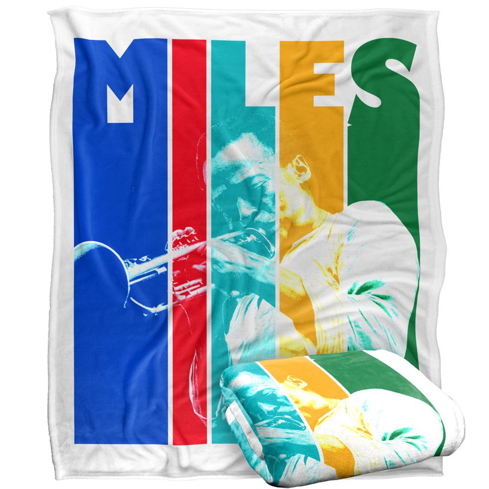 Multicoloured - Back - Miles Davis Silky Colour Block Supersoft Blanket