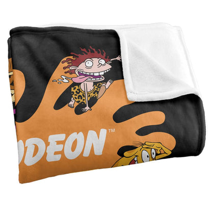 Multicoloured - Back - Nickelodeon Silky Splat Group Supersoft Blanket