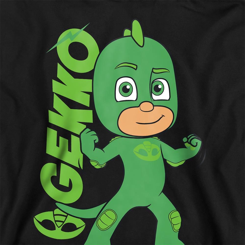 Black - Back - PJ Masks Childrens-Kids Gekko Hoodie