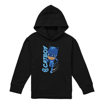 Black - Front - PJ Masks Childrens-Kids Catboy Hoodie