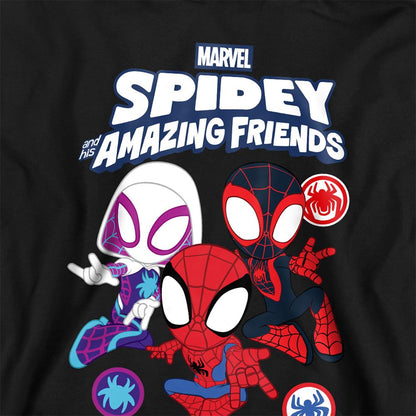 Athletic Heather - Back - Spidey And His Amazing Friends Childrens-Kids Group Heather Pull Over Hoodie