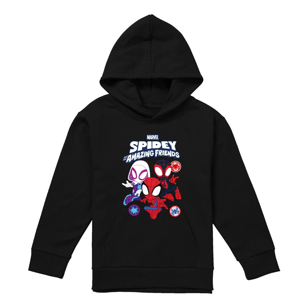Athletic Heather - Lifestyle - Spidey And His Amazing Friends Childrens-Kids Group Heather Pull Over Hoodie
