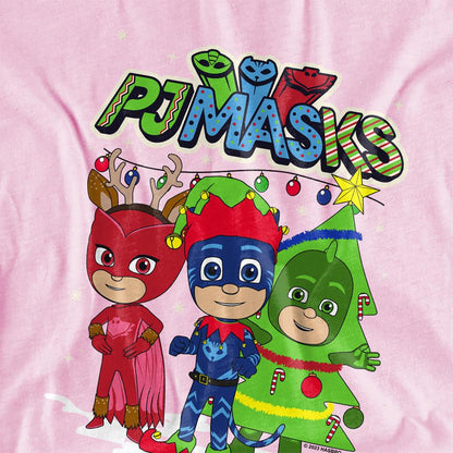 Light Pink - Back - PJ Masks Childrens-Kids Catboy Owlette Gekko Hoodie