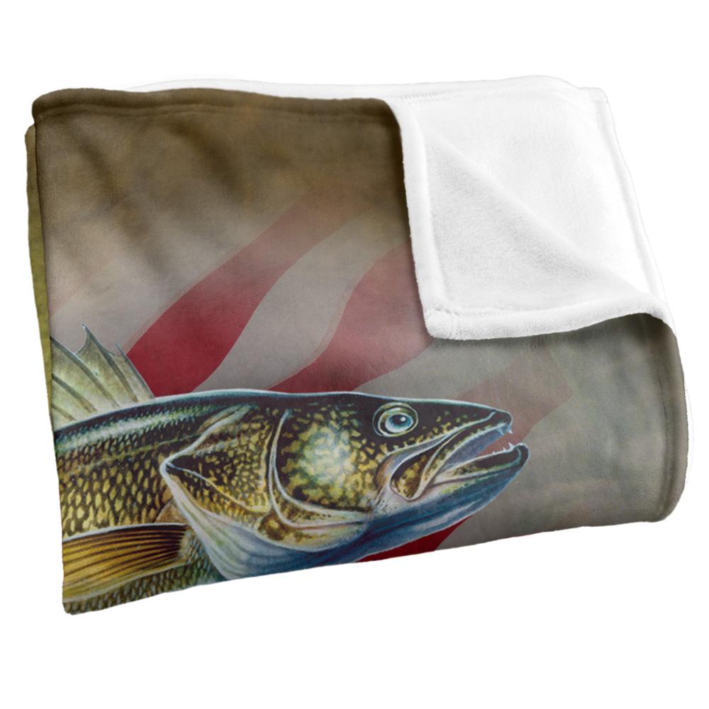 Multicoloured - Side - JQ Licensing Silky American Flag Fishing Supersoft Blanket