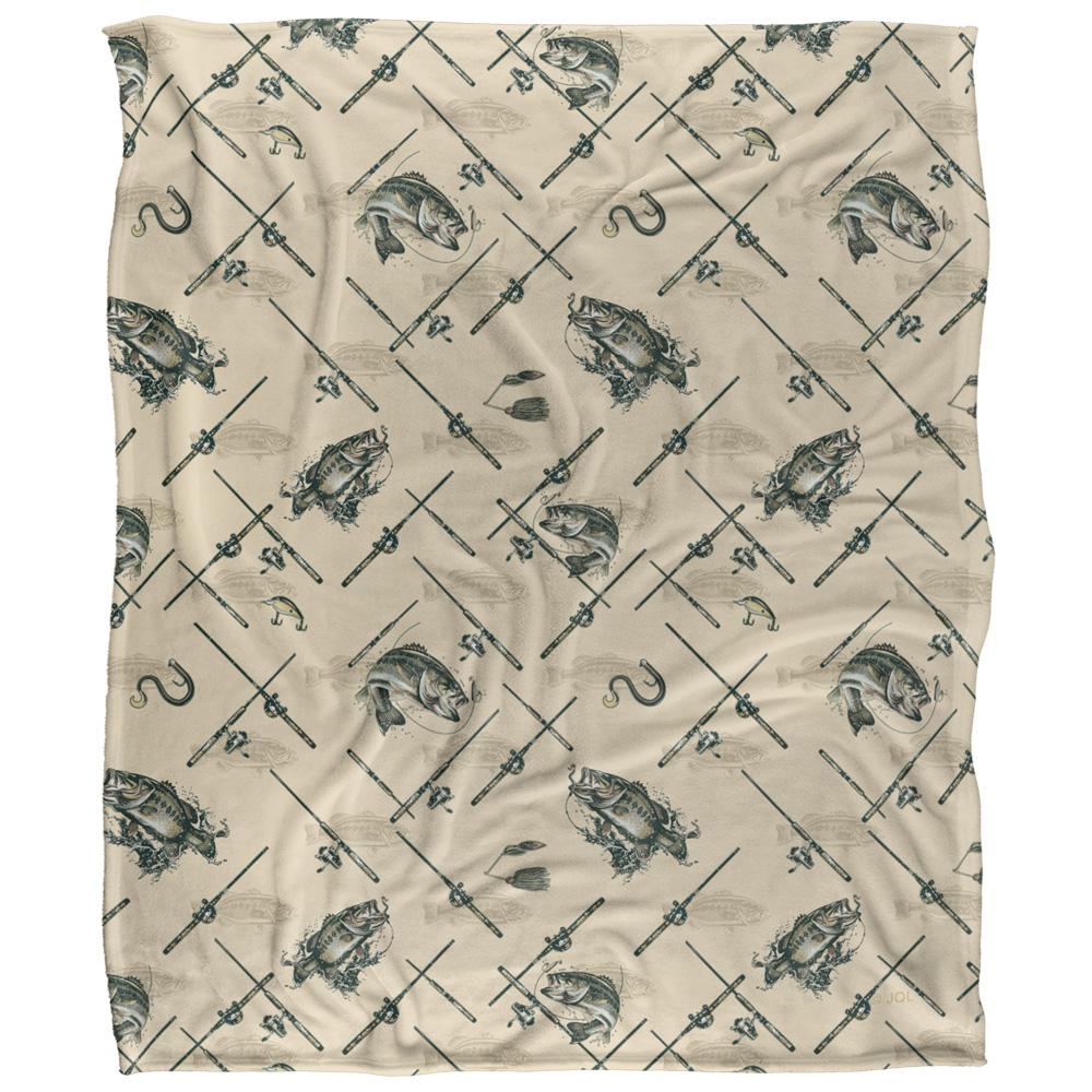 Multicoloured - Front - JQ Licensing Silky Patterned Fishing Supersoft Blanket