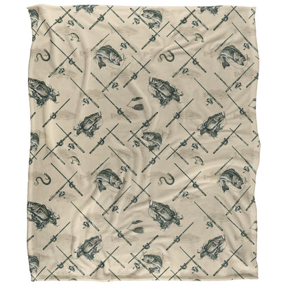 Multicoloured - Front - JQ Licensing Silky Patterned Fishing Supersoft Blanket