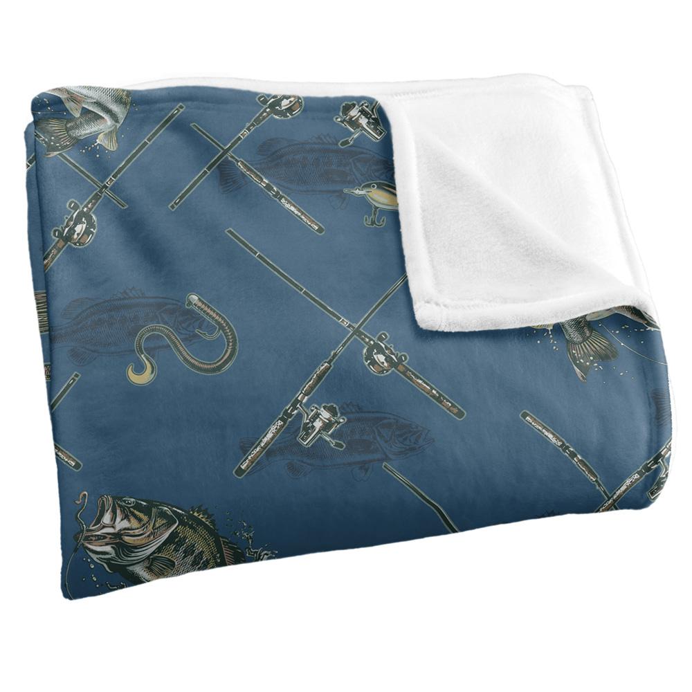 Multicoloured - Side - JQ Licensing 2 Silky Patterned Fishing Supersoft Blanket