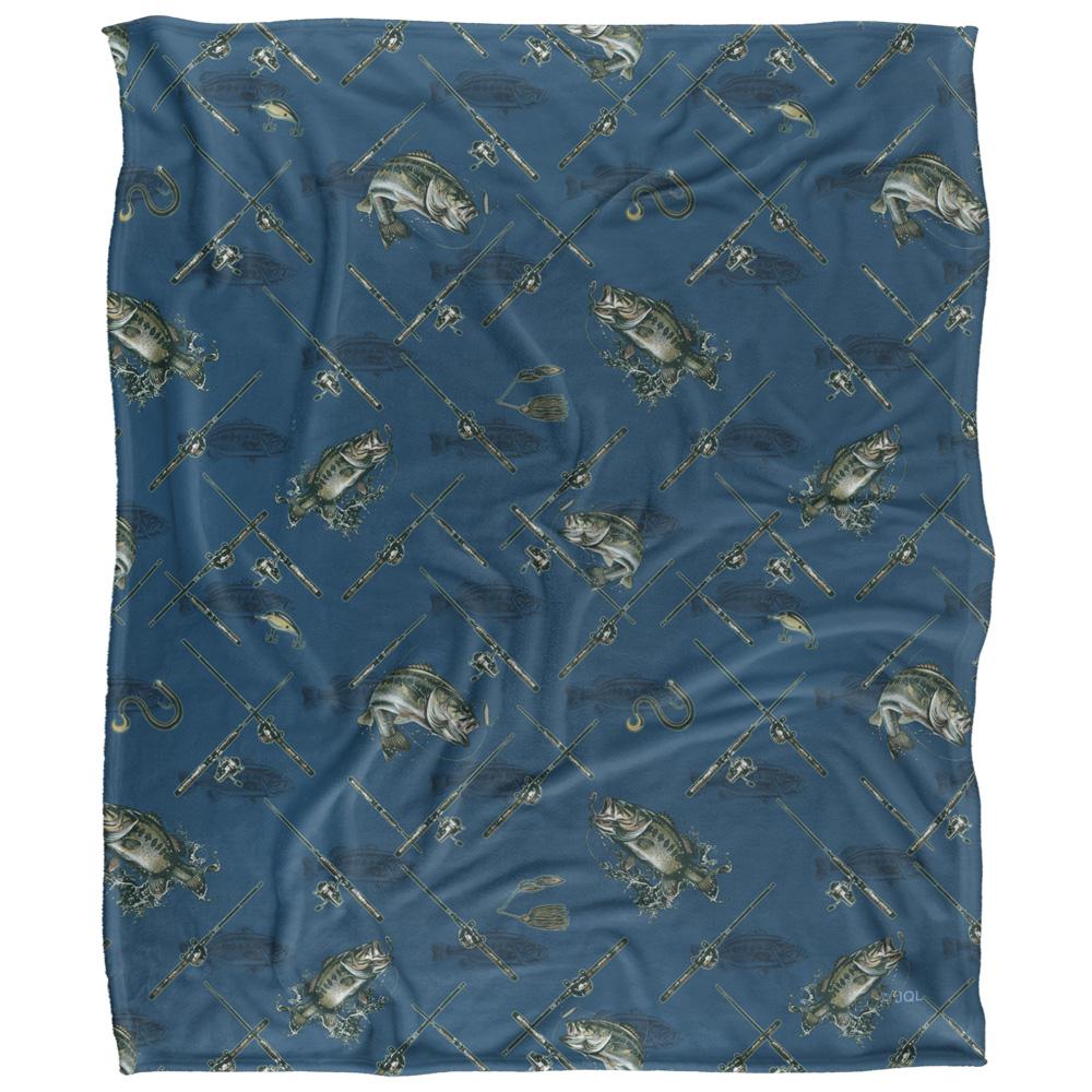Multicoloured - Front - JQ Licensing 2 Silky Patterned Fishing Supersoft Blanket