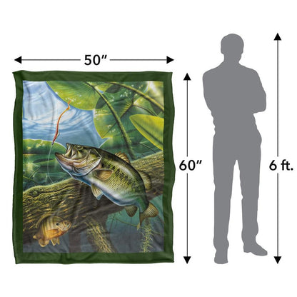 Multicoloured - Pack Shot - JQ Licensing Silky Bass Supersoft Blanket